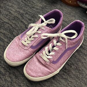Vans Glitter Purple kids Sneakers size 5